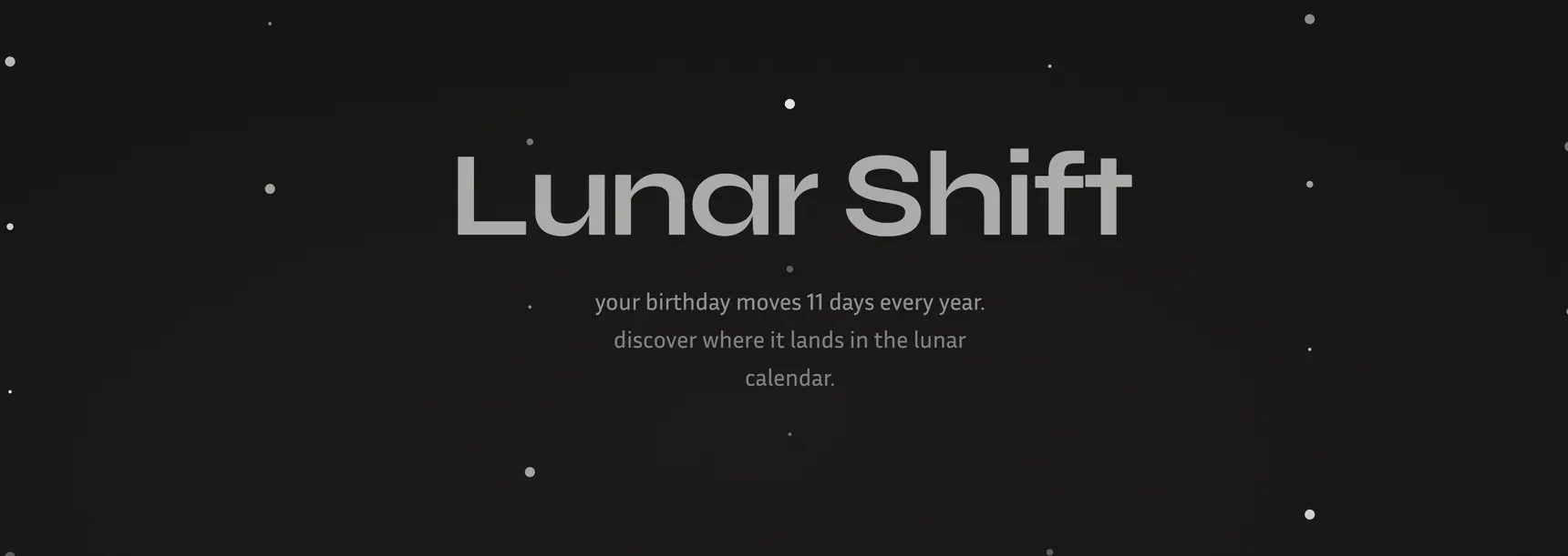 Lunar Shift, open the live site