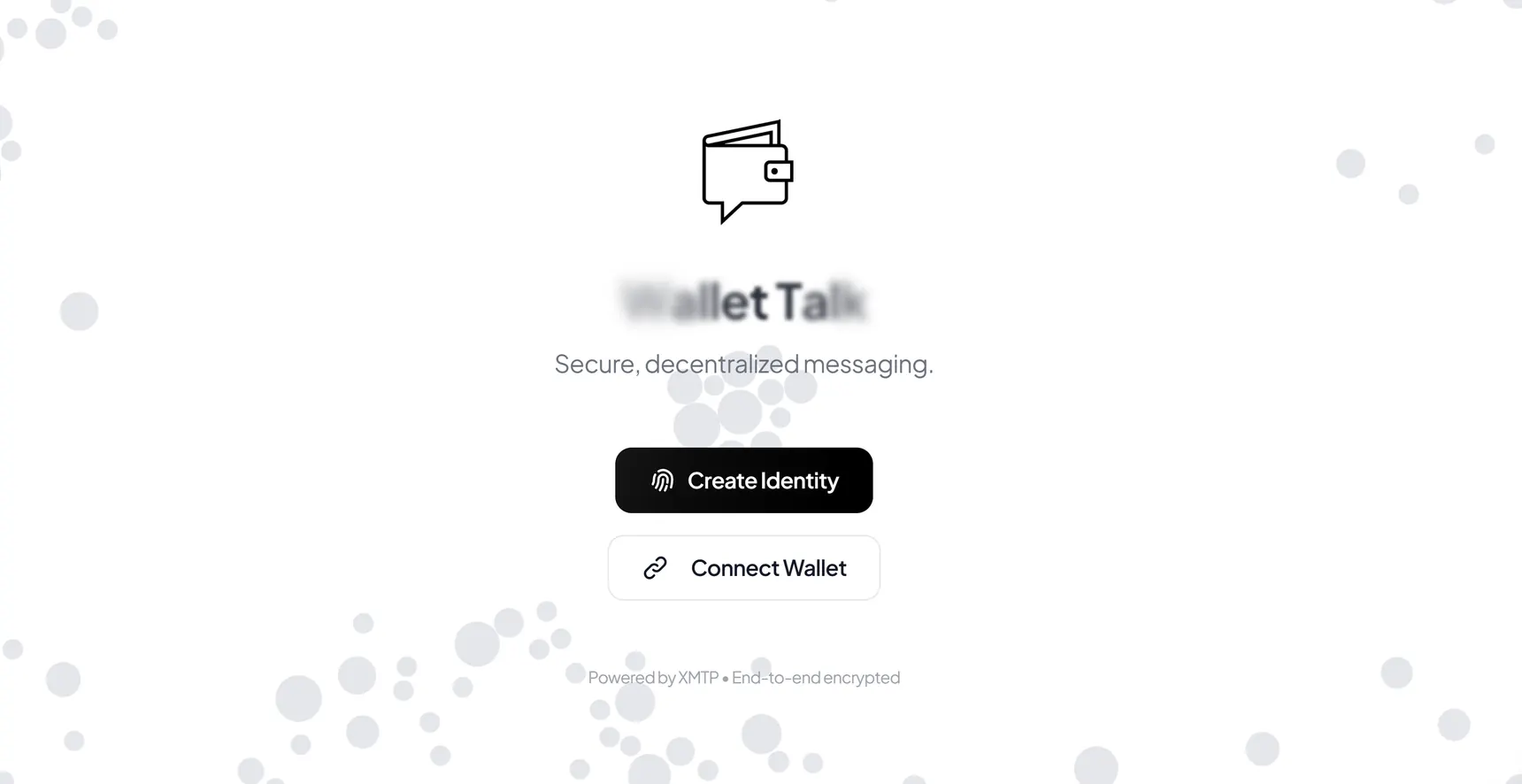 Wallet Talk, open the live site